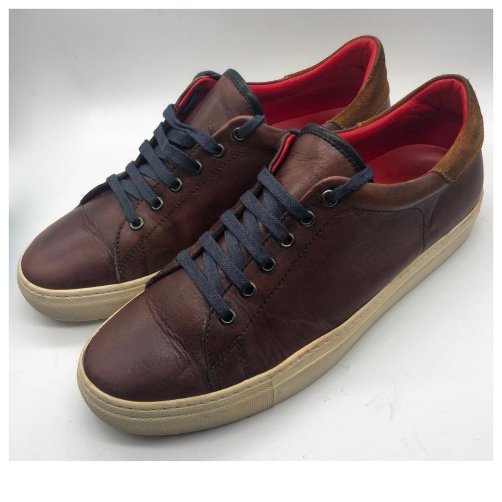 Mens Sz 43 US 10 10.5 Sneakers Shoes Leather Brown